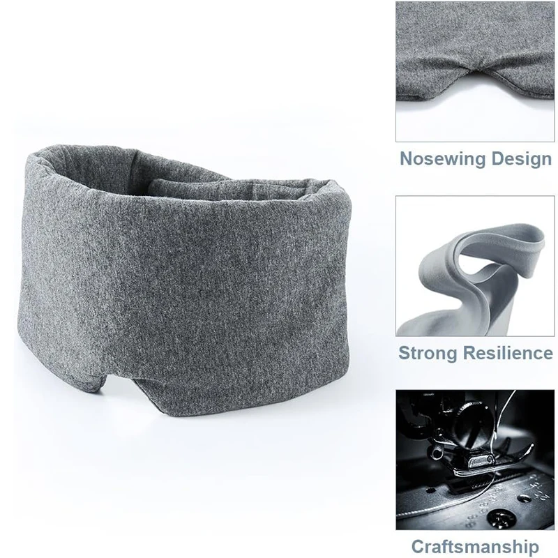 100% Cotton Sleep Mask Soft Breathable Sleeping Eye Cover Adjustable Eyeshade Blinder Blindfold Eye Patch Best Night Companion