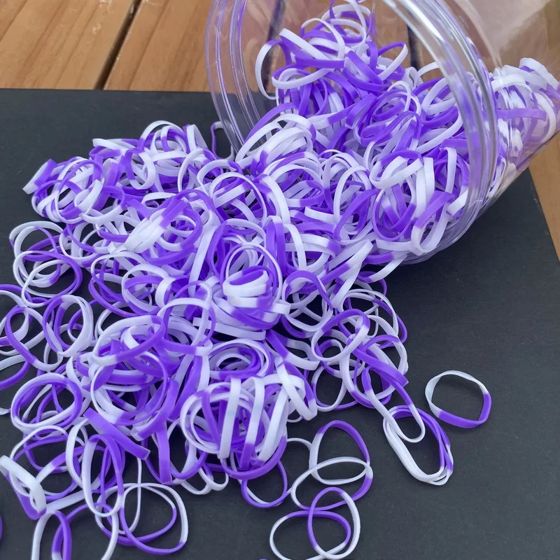 800pcs/set Thick Silicone Hair Rubber Bands For baby Girls transparent hair tie kids small black hair rope child hairbands