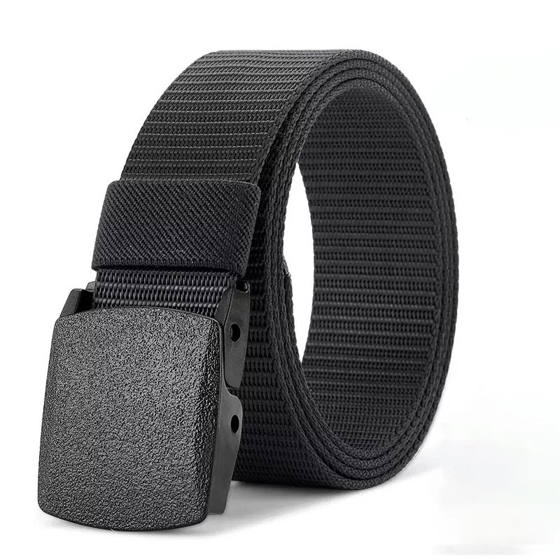 Nylon Belt Automatic Buckle Outdoor Multifunctional Tactical Canvas Belts Light Comfortable Non-metal Belt