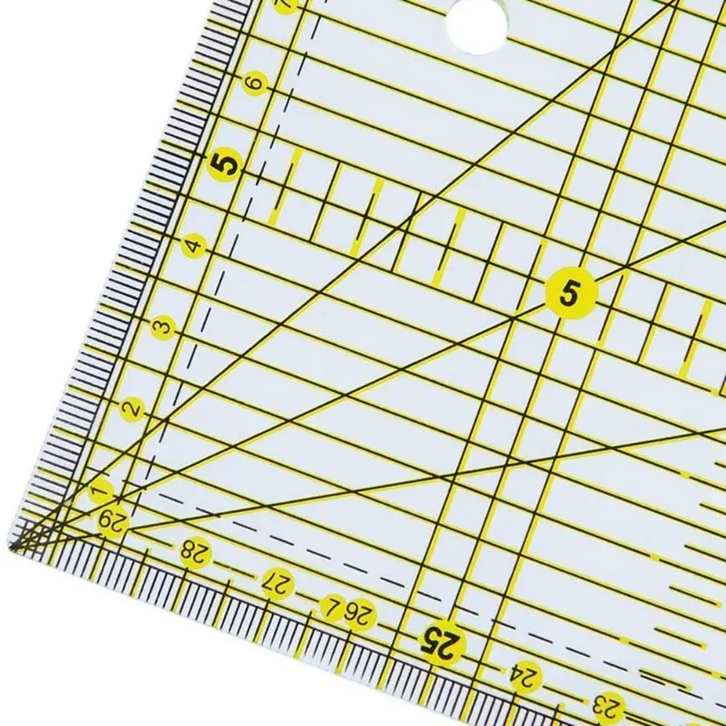 15*30 Quilters Ruler with Double Colored and Grid Lines Patchwork Ruler Acrylic Sewing Ruler for Sewing Quilting Cutting Ruler