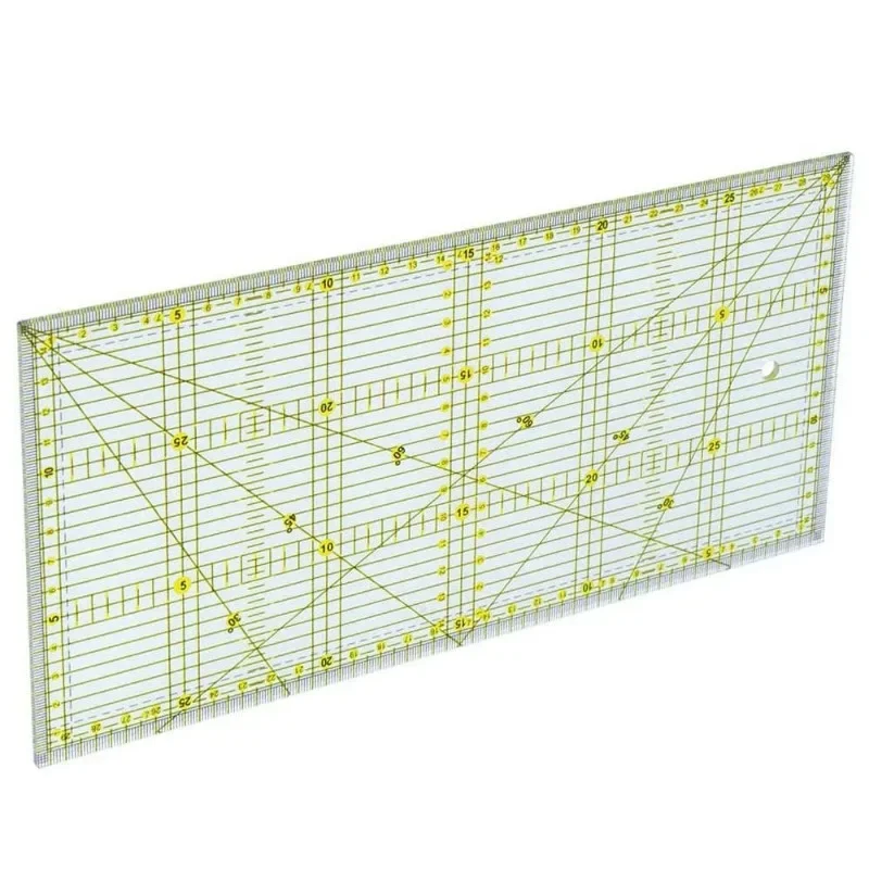 15*30 Quilters Ruler with Double Colored and Grid Lines Patchwork Ruler Acrylic Sewing Ruler for Sewing Quilting Cutting Ruler