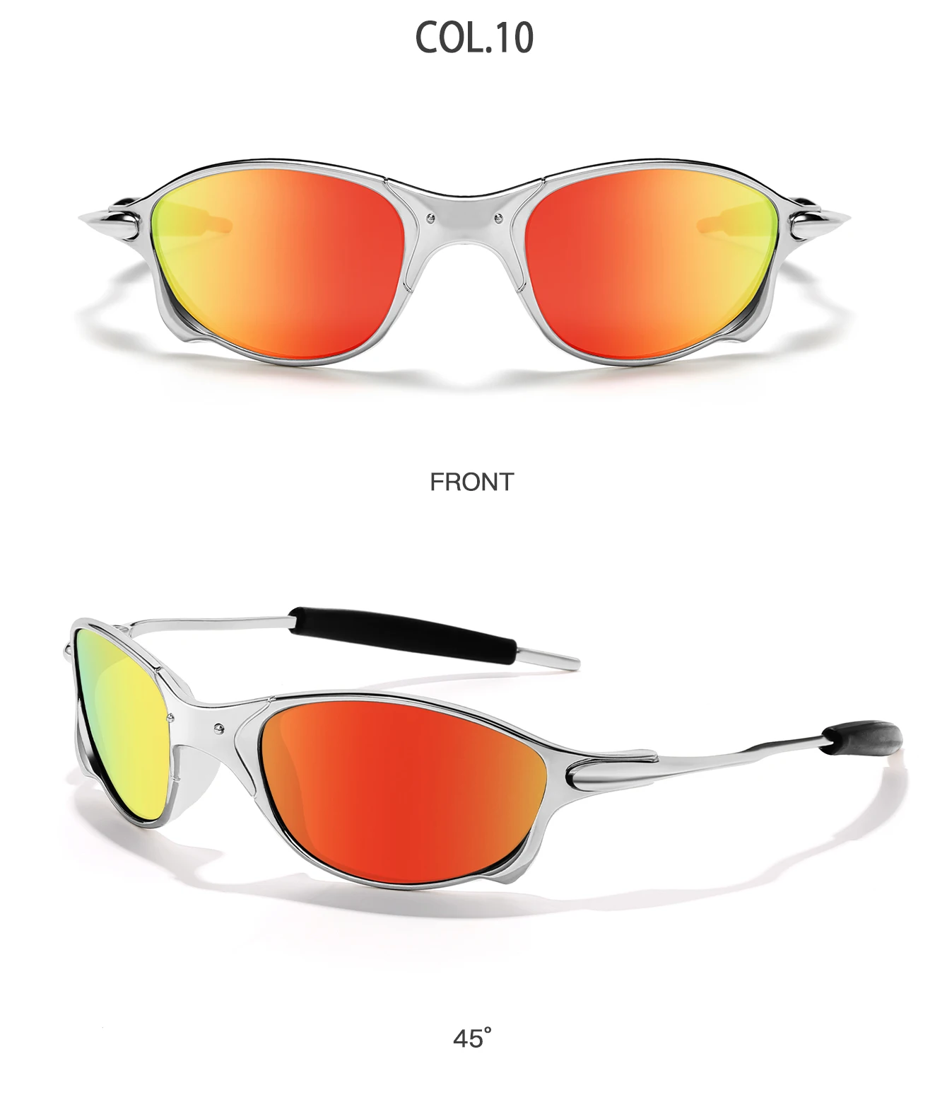 Men And Women Polarized Sunglasses Metal Frame Glasses With UV Protection for Outdoor Sports Cycling Running Hiking Driving