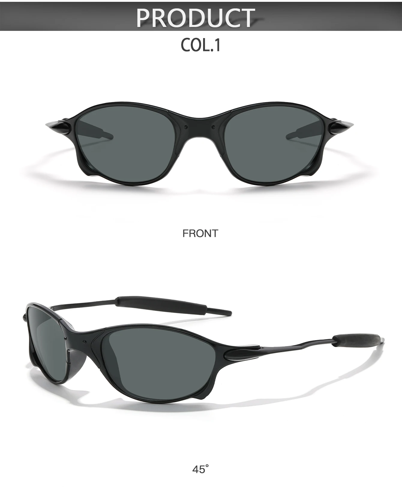 Men And Women Polarized Sunglasses Metal Frame Glasses With UV Protection for Outdoor Sports Cycling Running Hiking Driving
