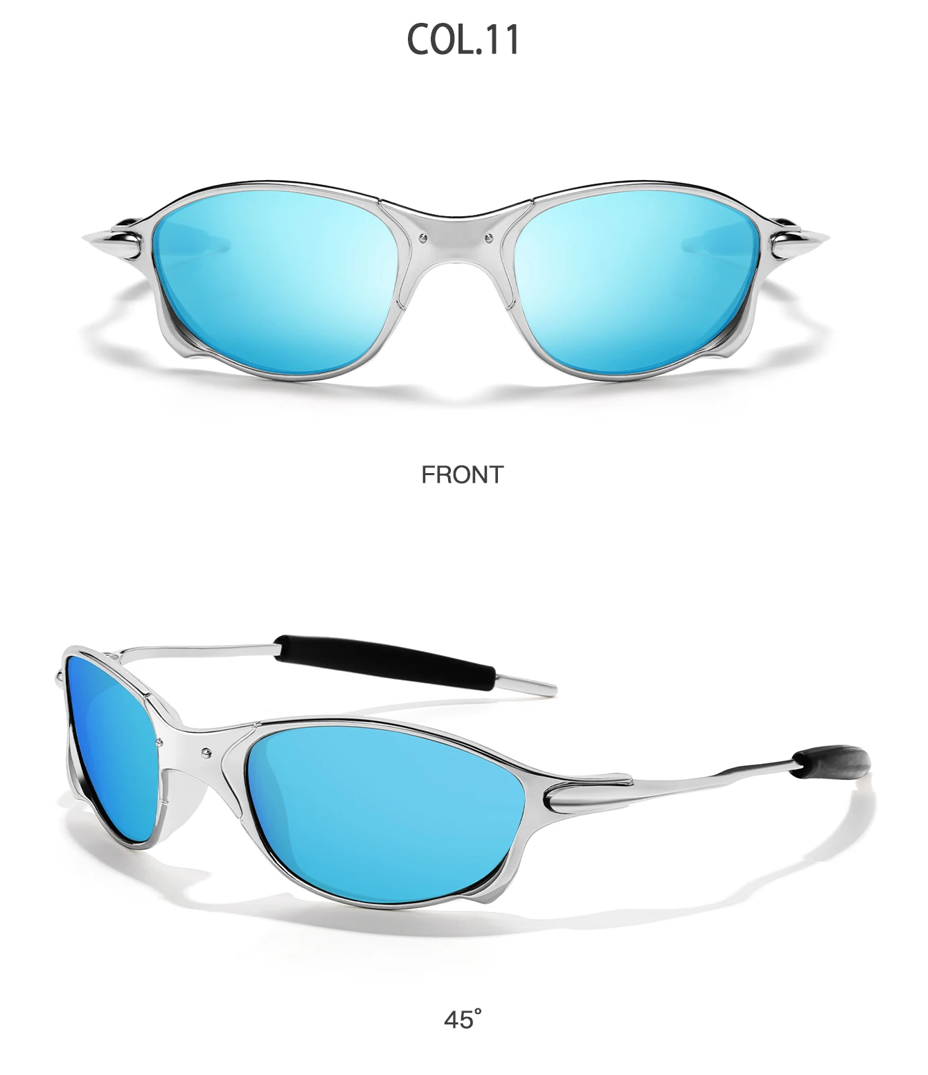 Men And Women Polarized Sunglasses Metal Frame Glasses With UV Protection for Outdoor Sports Cycling Running Hiking Driving