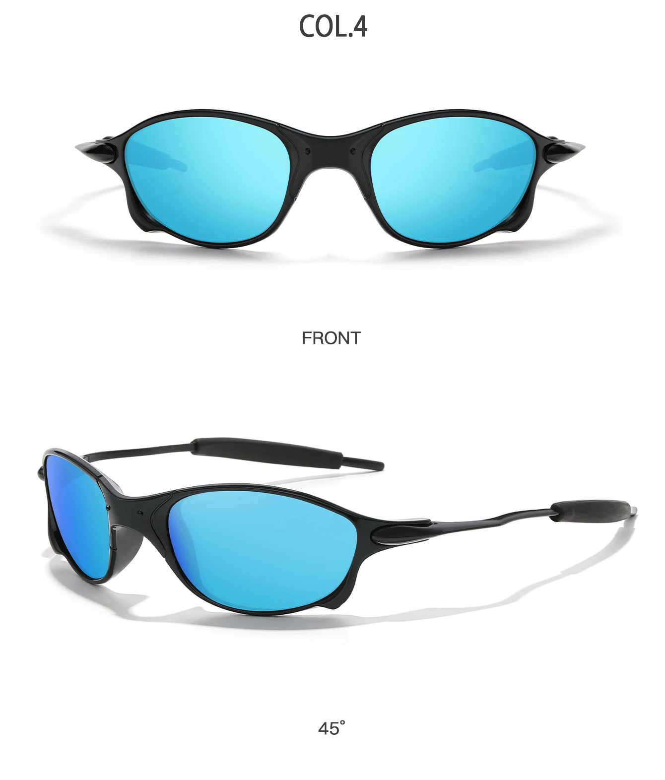 Men And Women Polarized Sunglasses Metal Frame Glasses With UV Protection for Outdoor Sports Cycling Running Hiking Driving