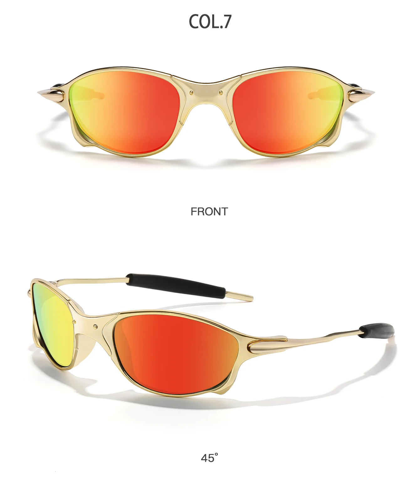 Men And Women Polarized Sunglasses Metal Frame Glasses With UV Protection for Outdoor Sports Cycling Running Hiking Driving