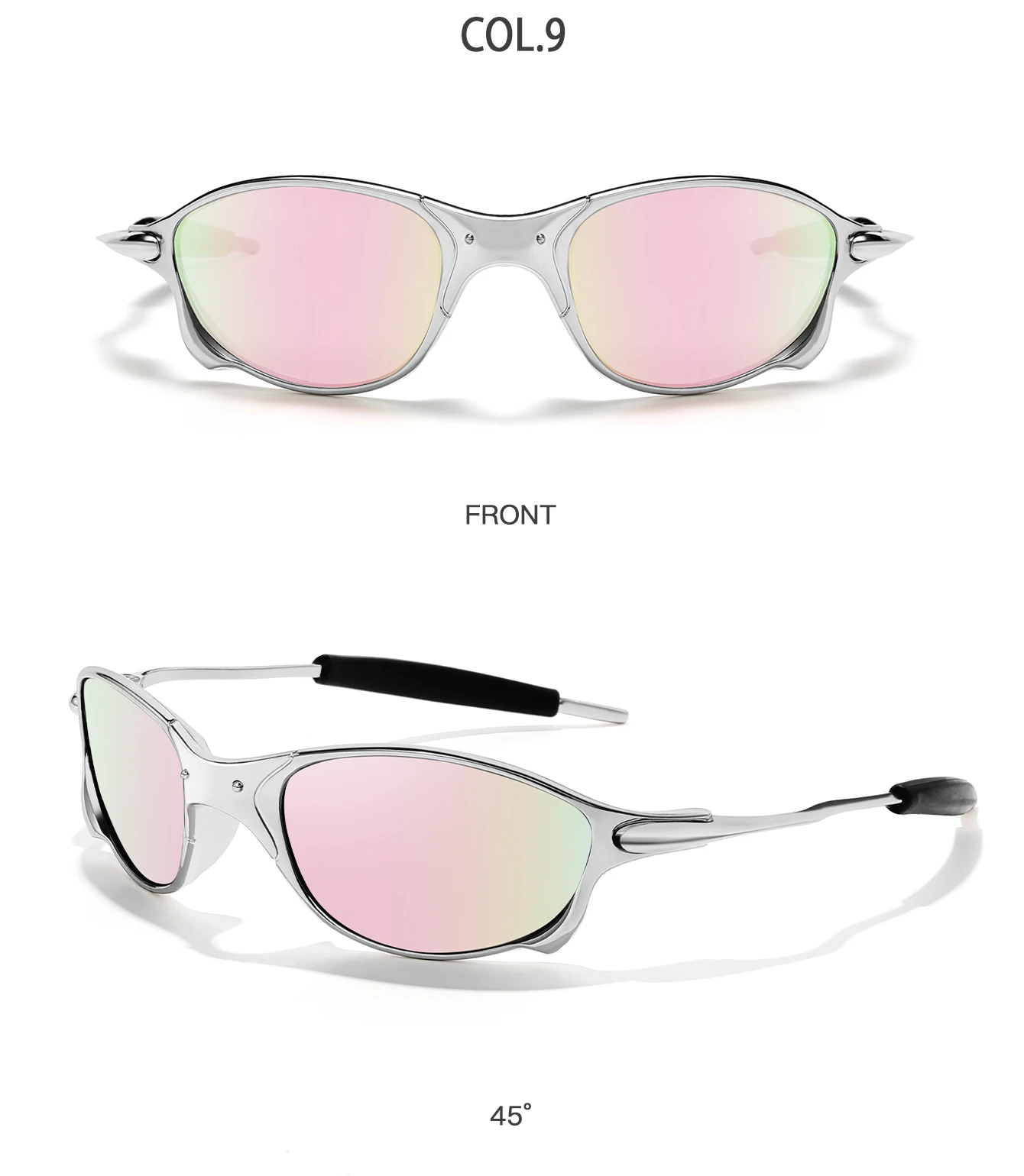 Men And Women Polarized Sunglasses Metal Frame Glasses With UV Protection for Outdoor Sports Cycling Running Hiking Driving