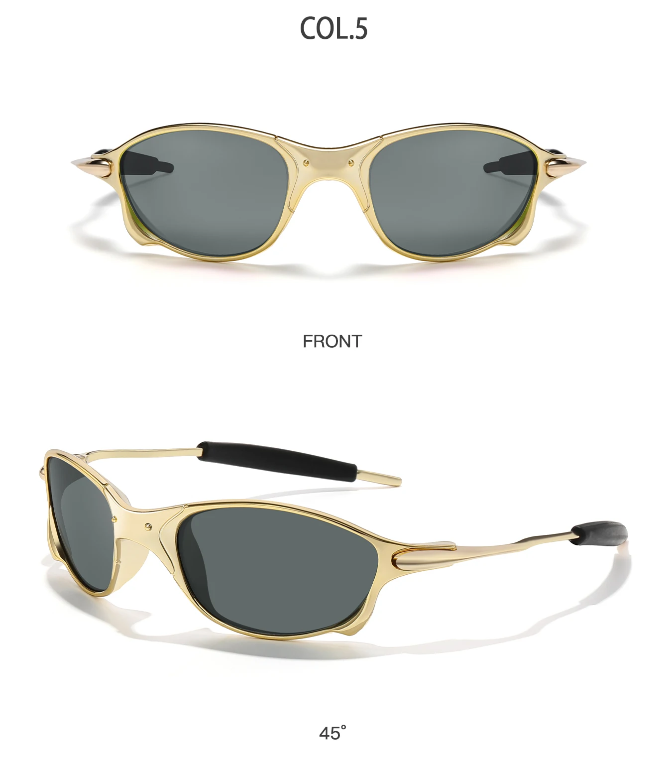 Men And Women Polarized Sunglasses Metal Frame Glasses With UV Protection for Outdoor Sports Cycling Running Hiking Driving
