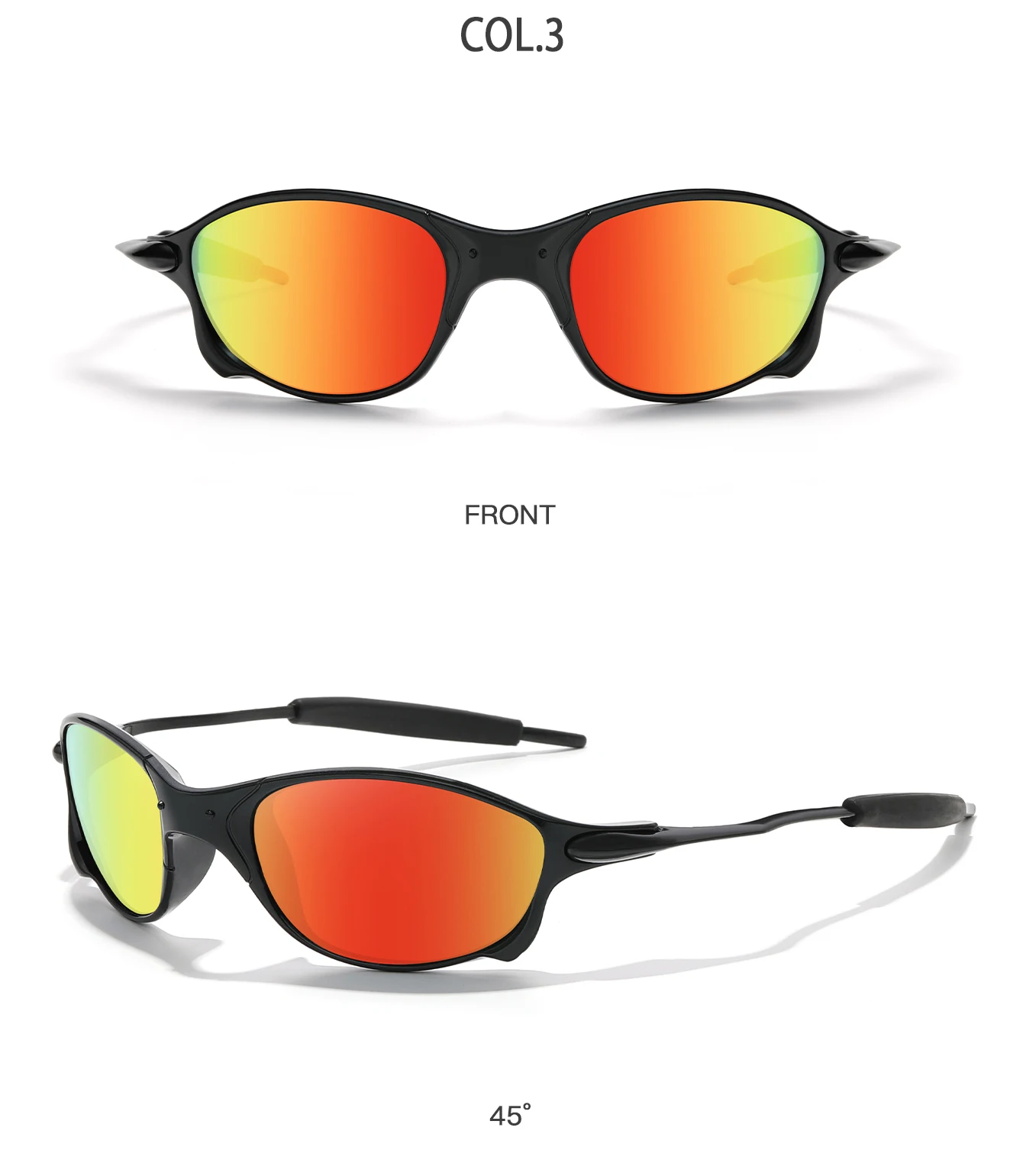 Men And Women Polarized Sunglasses Metal Frame Glasses With UV Protection for Outdoor Sports Cycling Running Hiking Driving