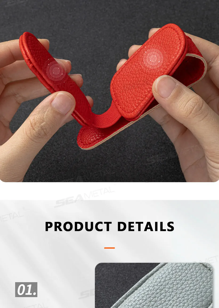 SEAMETAL Leatherette Car Glasses Clip Multifunction Sun Visor Eyeglasses Clip Magnetic Sunglasses Holder for Car Accessories