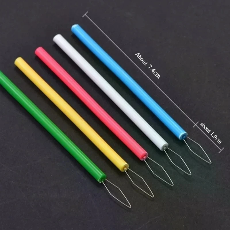 Leader Beader Threading Needle Sewing Tools Cylindrical Colorful Needle Threader Sewing Threader DIY Accessories