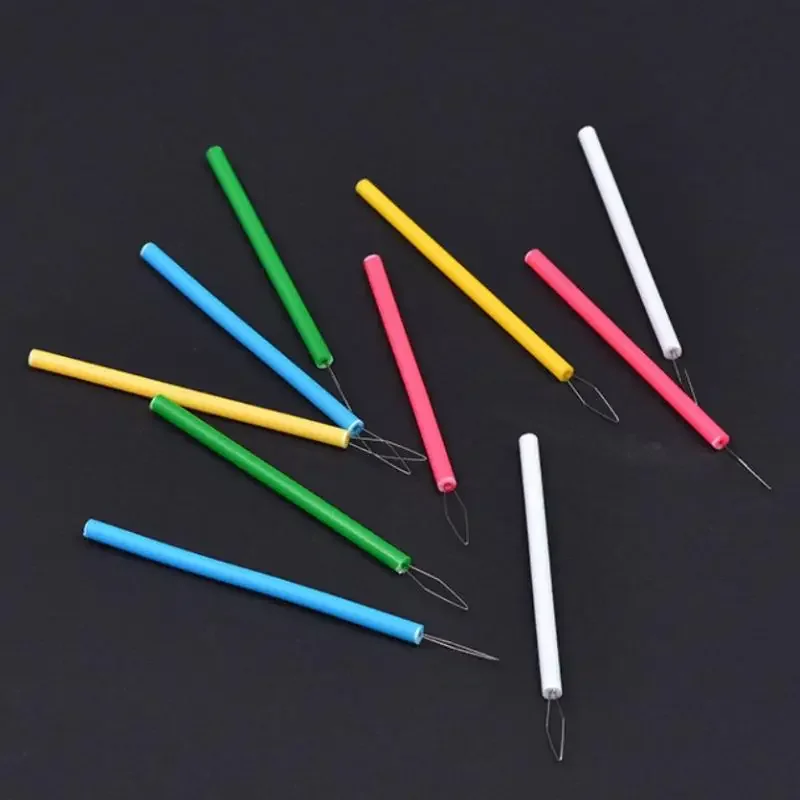 Leader Beader Threading Needle Sewing Tools Cylindrical Colorful Needle Threader Sewing Threader DIY Accessories