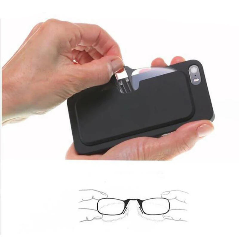 2025 Clip Nose Mini Reading Glasses for men Optical Glasses With Box Wallet Prescription Eyeglasses 1.0-3.0