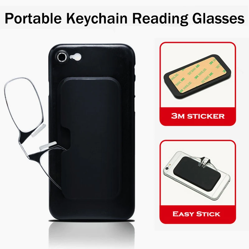 2025 Clip Nose Mini Reading Glasses for men Optical Glasses With Box Wallet Prescription Eyeglasses 1.0-3.0