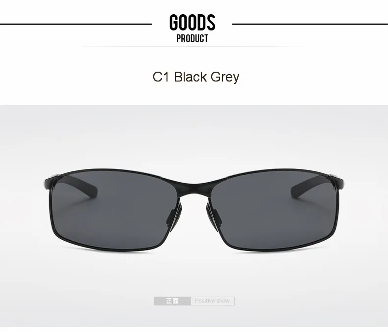 Rectangle Metail Frame Polarized Sunglasses Men Brand Designer Color Changing Sun Glasses Driving Oculos De Sol UV400