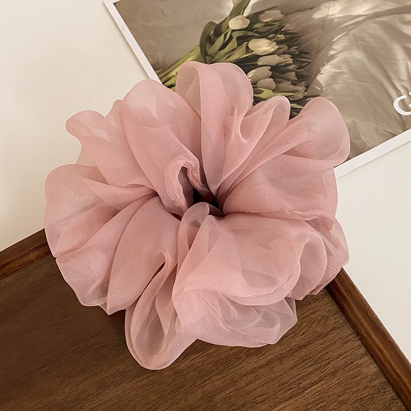 Large Mesh Hair Rope for Women Simple and Fashiona Does Not Hurt The Hair Hair Rope Cute Girl High Ponytail Scrunchie