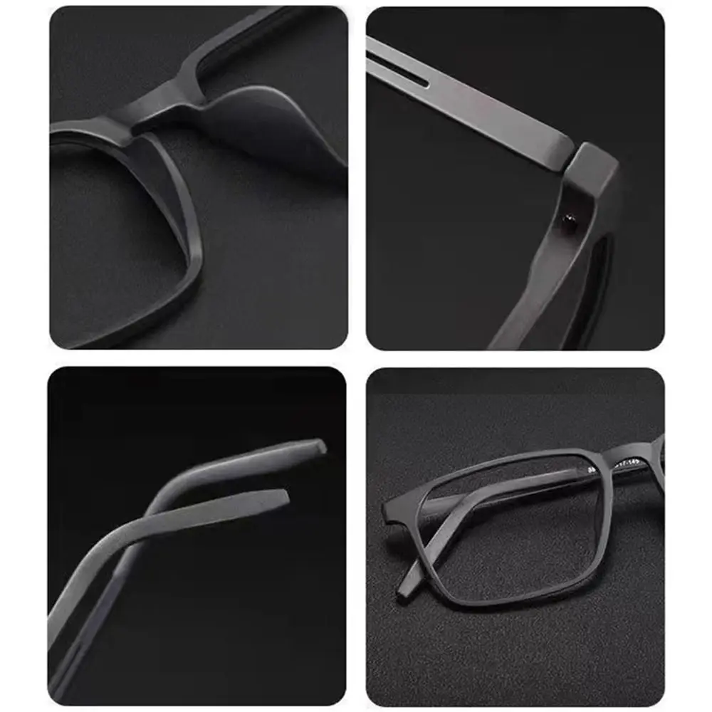 Blue Light Blocking Reading Glasses Men Women Ultralight TR90 Titanium Alloy Optical Frame Eyeglasses Square Eyewear