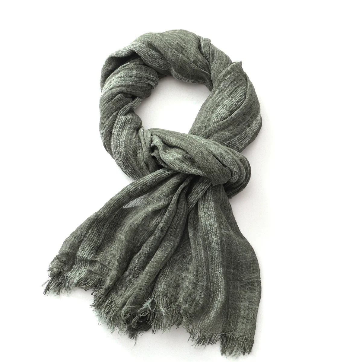 Cotton Linen Striped Scarf for Men Women Soft Warm Neckerchief Short Tassel Scarves Male Accessories Bufandas Shawls