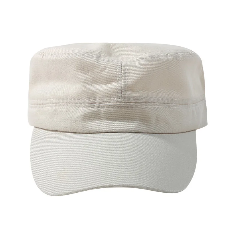 1PC Fashion Men Women Five Colors Unisex Adjustable Classic Style Plain Flat Vintage Army Hat Cadet Military Patrol Cap