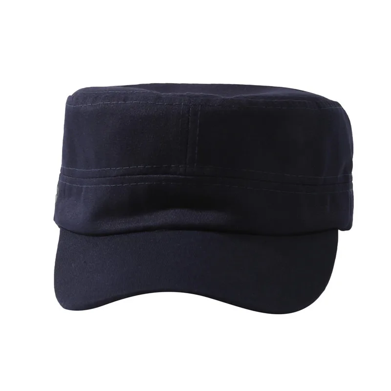 1PC Fashion Men Women Five Colors Unisex Adjustable Classic Style Plain Flat Vintage Army Hat Cadet Military Patrol Cap