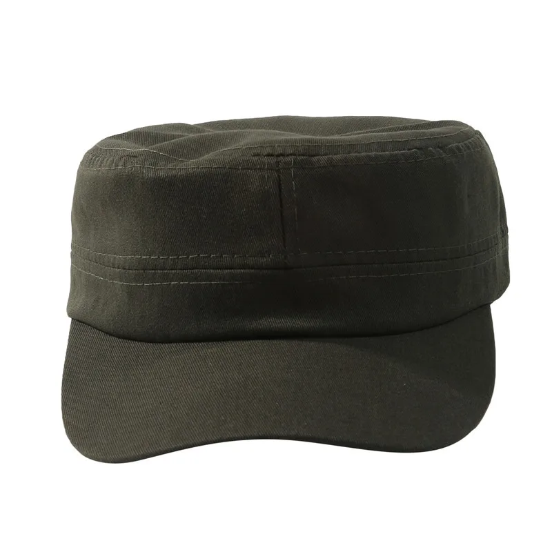 1PC Fashion Men Women Five Colors Unisex Adjustable Classic Style Plain Flat Vintage Army Hat Cadet Military Patrol Cap