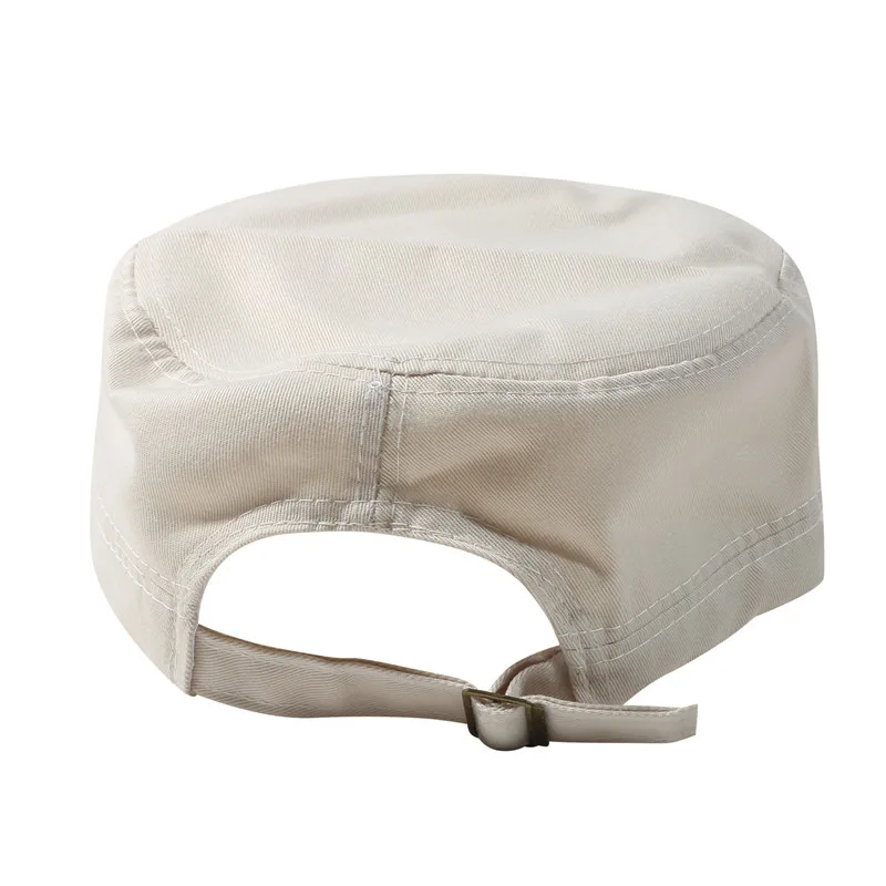 1PC Fashion Men Women Five Colors Unisex Adjustable Classic Style Plain Flat Vintage Army Hat Cadet Military Patrol Cap