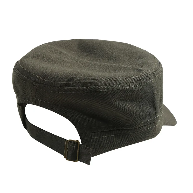 1PC Fashion Men Women Five Colors Unisex Adjustable Classic Style Plain Flat Vintage Army Hat Cadet Military Patrol Cap