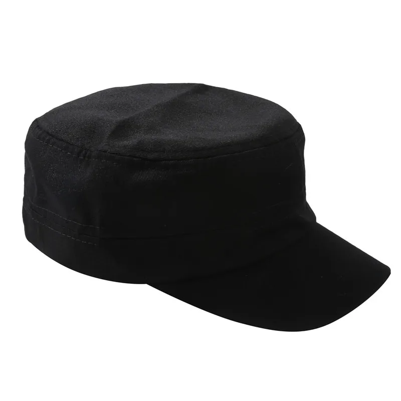 1PC Fashion Men Women Five Colors Unisex Adjustable Classic Style Plain Flat Vintage Army Hat Cadet Military Patrol Cap
