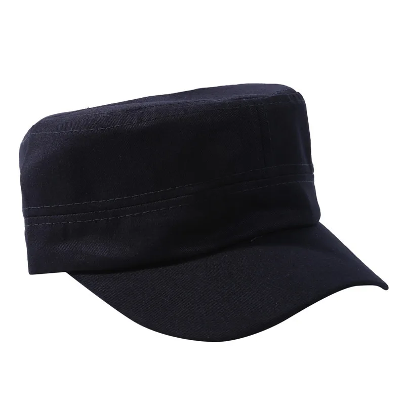 1PC Fashion Men Women Five Colors Unisex Adjustable Classic Style Plain Flat Vintage Army Hat Cadet Military Patrol Cap