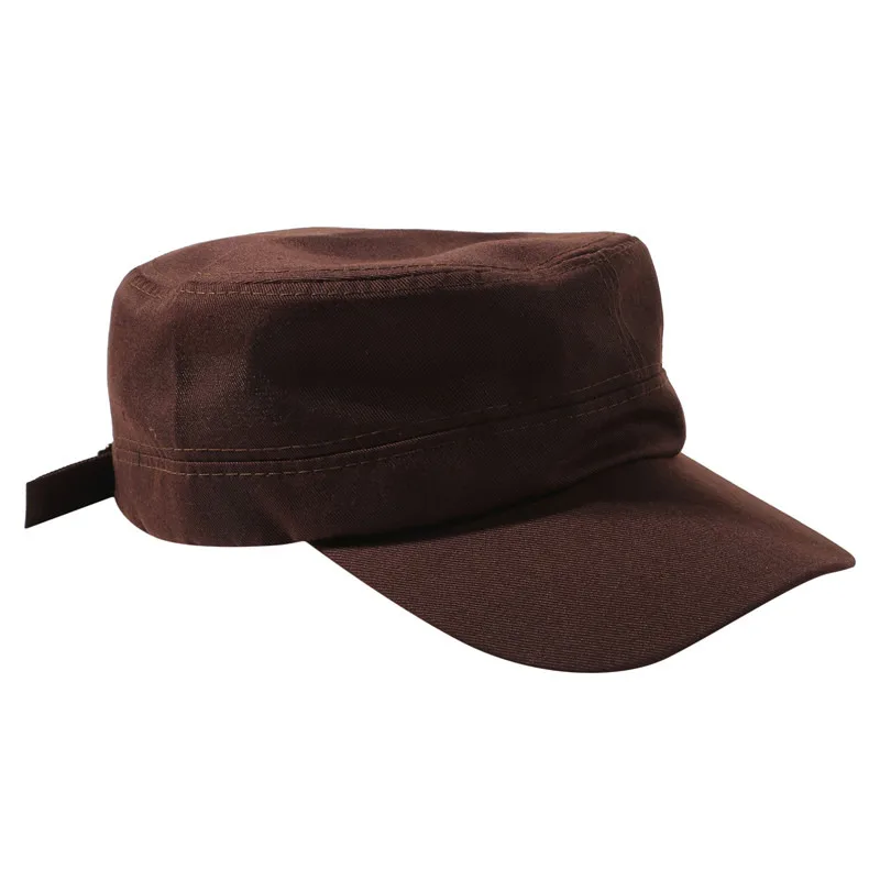 1PC Fashion Men Women Five Colors Unisex Adjustable Classic Style Plain Flat Vintage Army Hat Cadet Military Patrol Cap