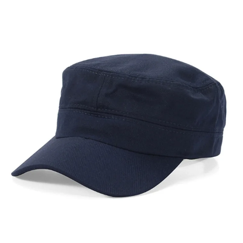 1PC Fashion Men Women Five Colors Unisex Adjustable Classic Style Plain Flat Vintage Army Hat Cadet Military Patrol Cap