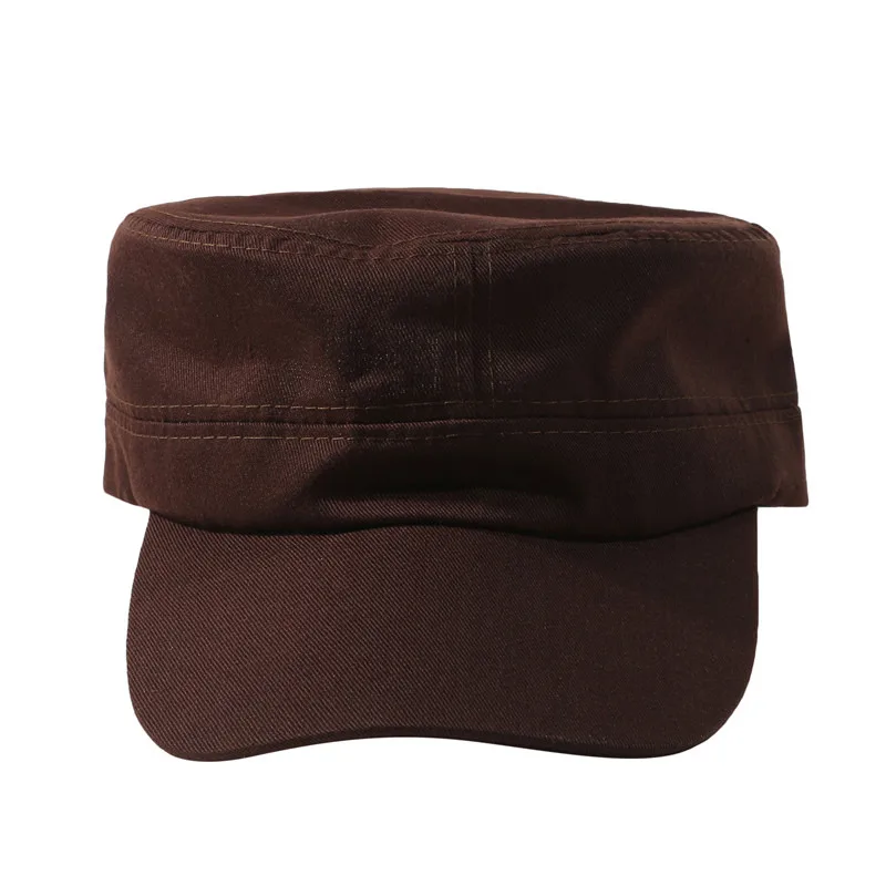 1PC Fashion Men Women Five Colors Unisex Adjustable Classic Style Plain Flat Vintage Army Hat Cadet Military Patrol Cap