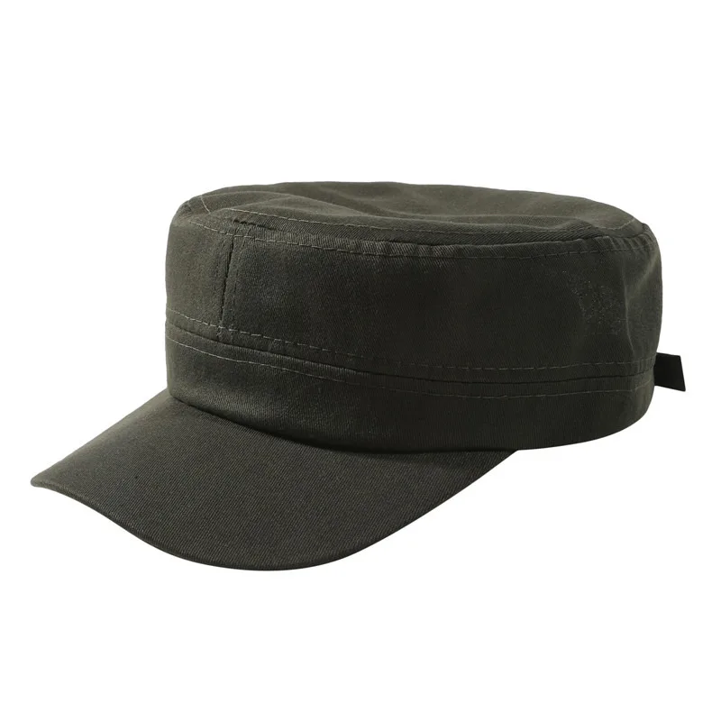 1PC Fashion Men Women Five Colors Unisex Adjustable Classic Style Plain Flat Vintage Army Hat Cadet Military Patrol Cap