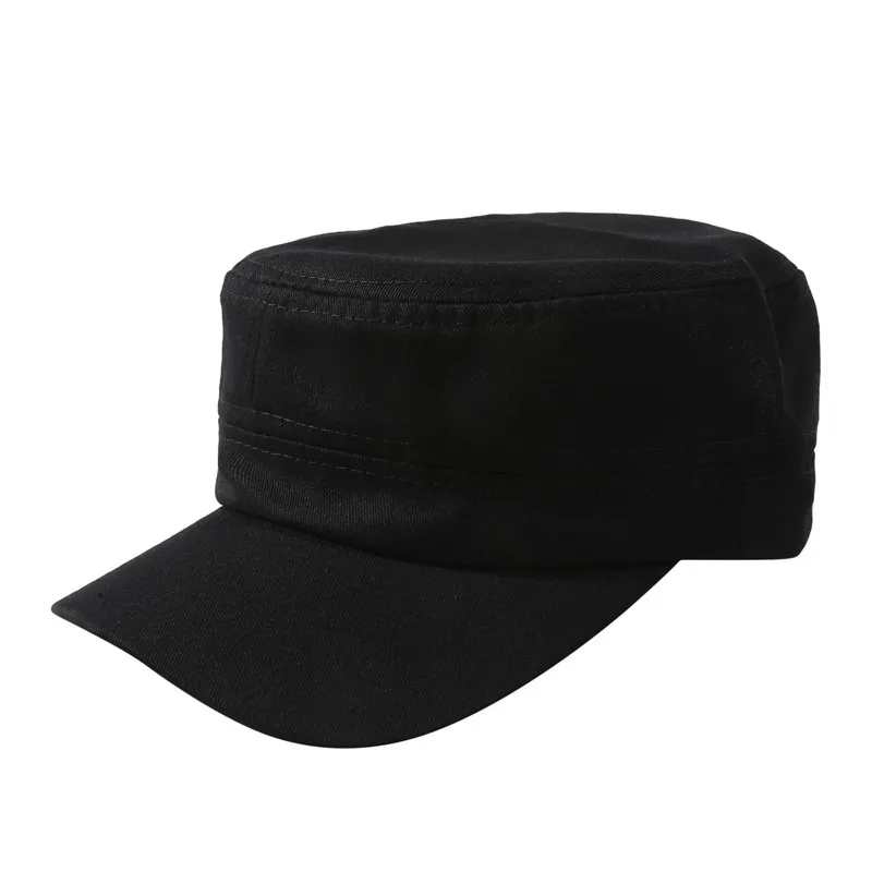 1PC Fashion Men Women Five Colors Unisex Adjustable Classic Style Plain Flat Vintage Army Hat Cadet Military Patrol Cap