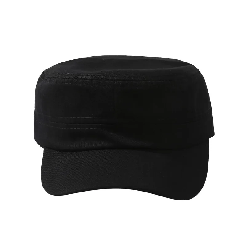 1PC Fashion Men Women Five Colors Unisex Adjustable Classic Style Plain Flat Vintage Army Hat Cadet Military Patrol Cap