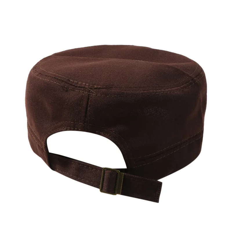 1PC Fashion Men Women Five Colors Unisex Adjustable Classic Style Plain Flat Vintage Army Hat Cadet Military Patrol Cap