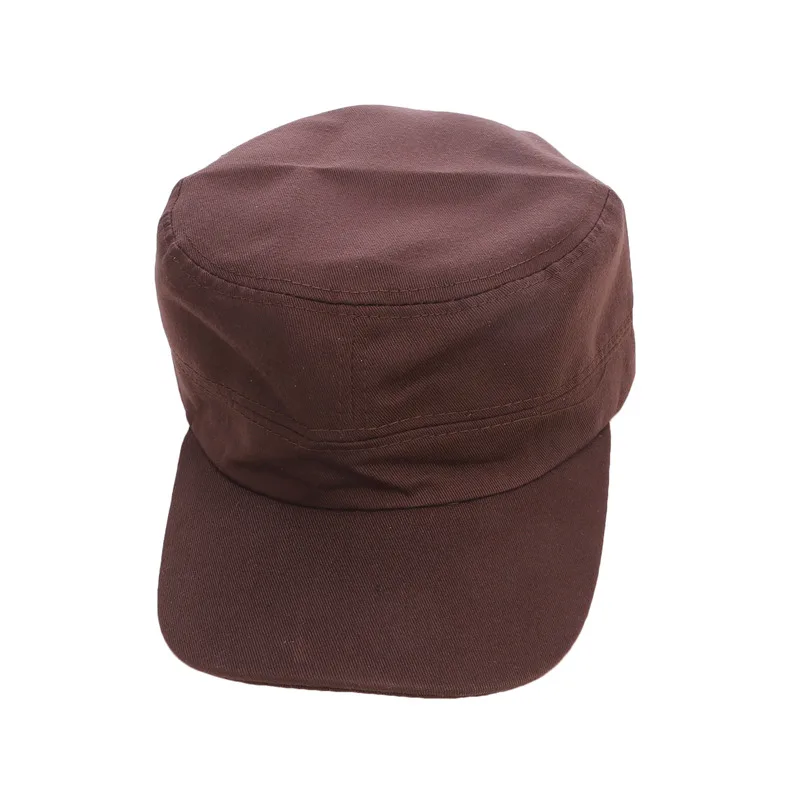1PC Fashion Men Women Five Colors Unisex Adjustable Classic Style Plain Flat Vintage Army Hat Cadet Military Patrol Cap