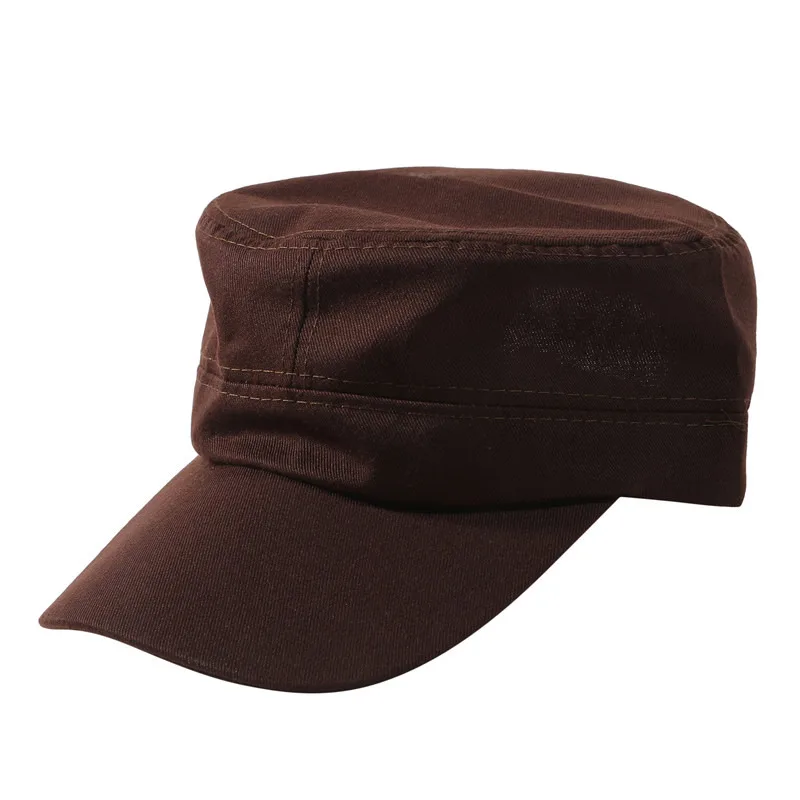 1PC Fashion Men Women Five Colors Unisex Adjustable Classic Style Plain Flat Vintage Army Hat Cadet Military Patrol Cap