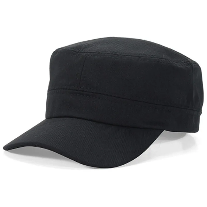 1PC Fashion Men Women Five Colors Unisex Adjustable Classic Style Plain Flat Vintage Army Hat Cadet Military Patrol Cap