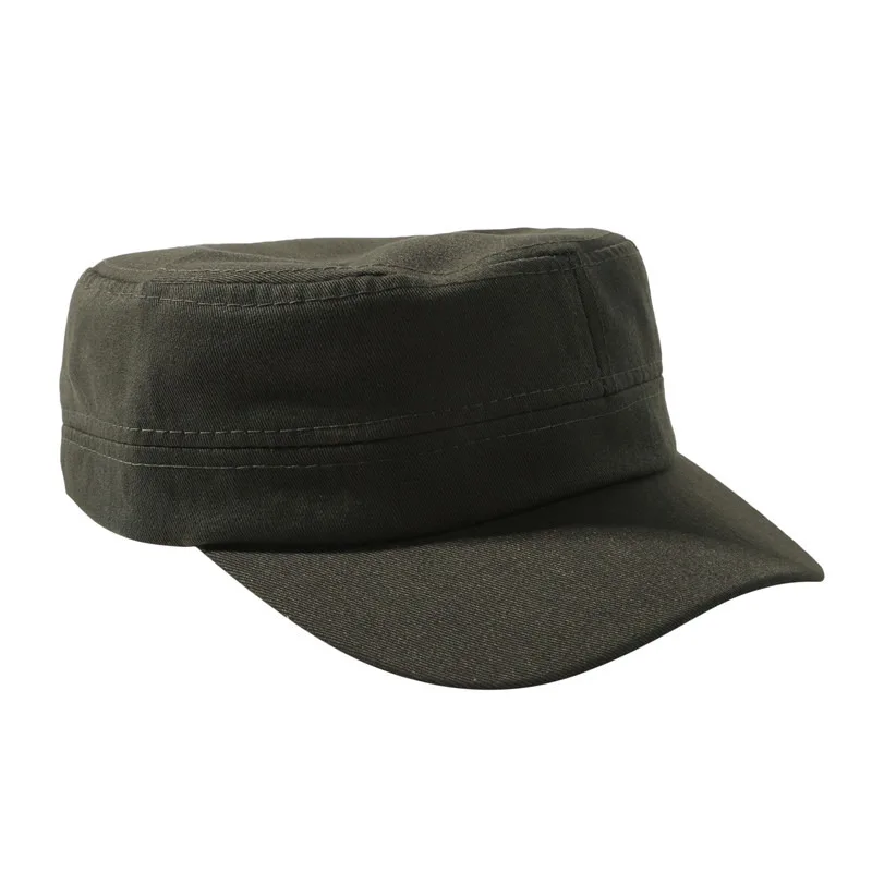 1PC Fashion Men Women Five Colors Unisex Adjustable Classic Style Plain Flat Vintage Army Hat Cadet Military Patrol Cap