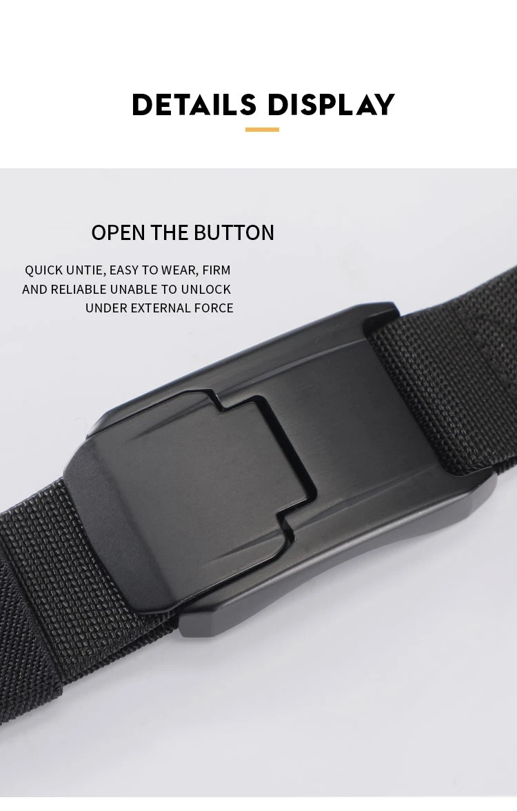 New Stretch Belt For Men and Women Quick Release Buckle Strong Real Nylon Unisex Elastic Belt Overalls Work Belt