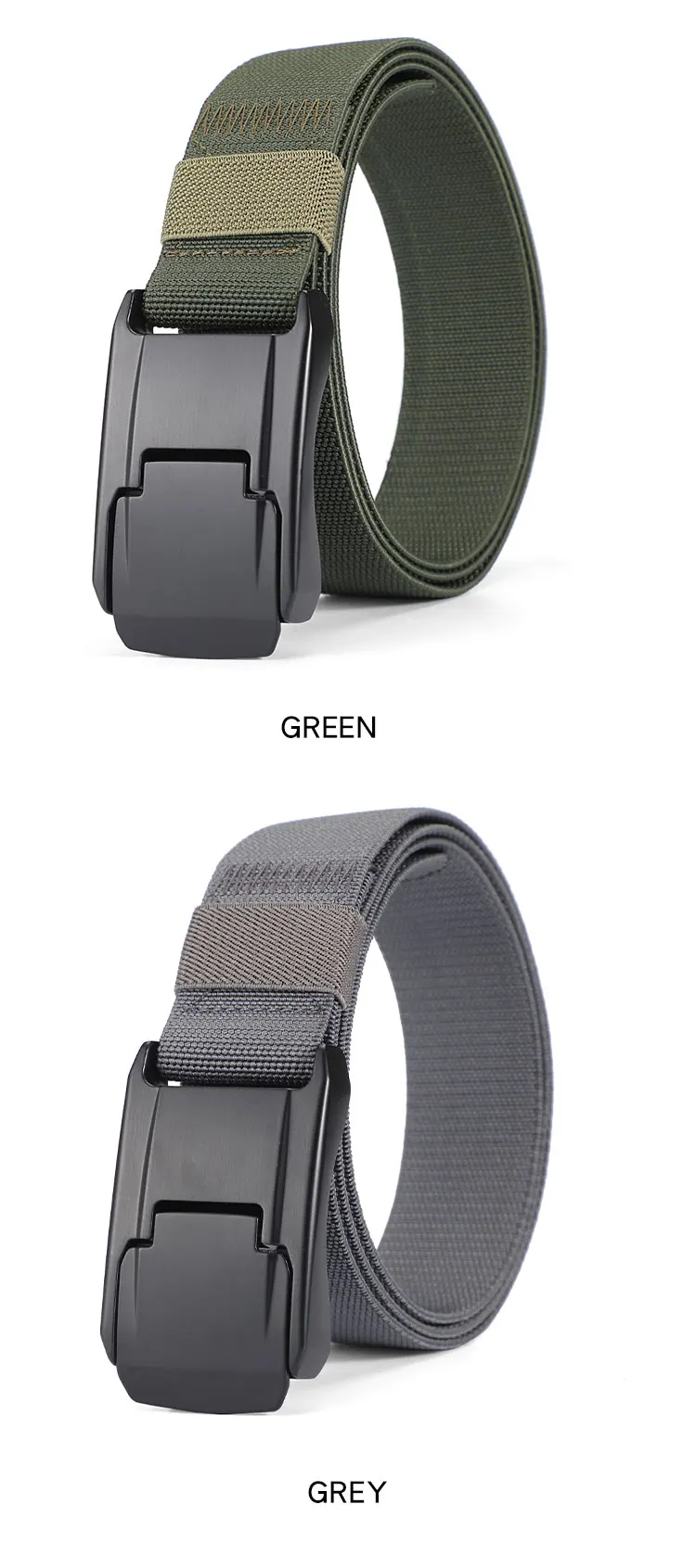New Stretch Belt For Men and Women Quick Release Buckle Strong Real Nylon Unisex Elastic Belt Overalls Work Belt