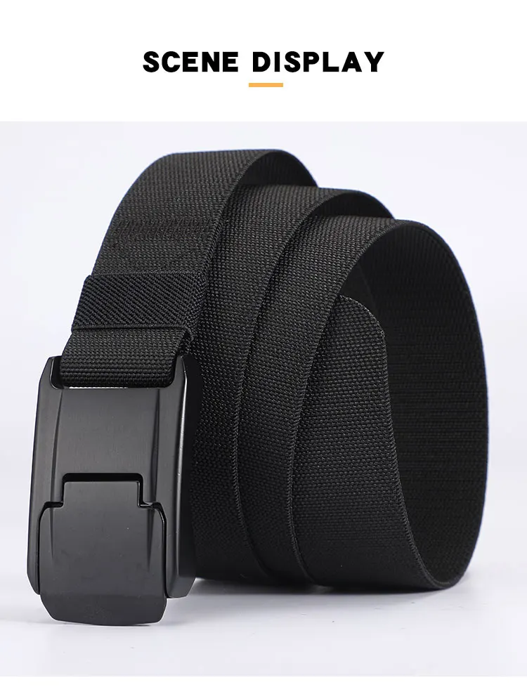 New Stretch Belt For Men and Women Quick Release Buckle Strong Real Nylon Unisex Elastic Belt Overalls Work Belt
