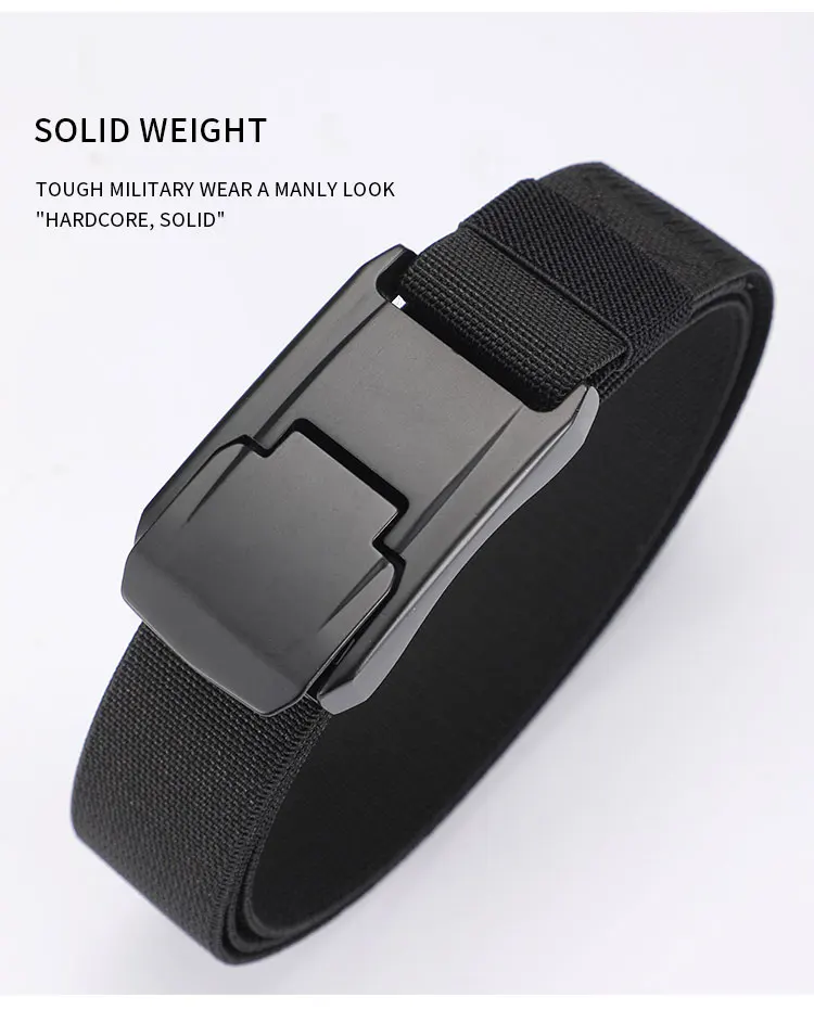 New Stretch Belt For Men and Women Quick Release Buckle Strong Real Nylon Unisex Elastic Belt Overalls Work Belt