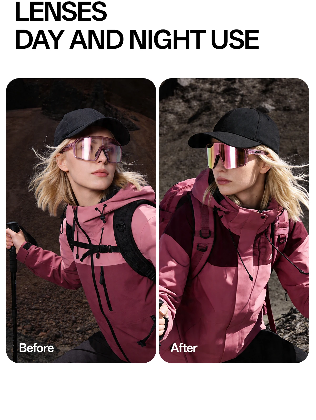 SCVCN Women Fashion Travel Photochromic Glasses Cycling Sunglasses Men UV400 Eyewear Sports MTB Outdoor Goggles Bicycle UV400