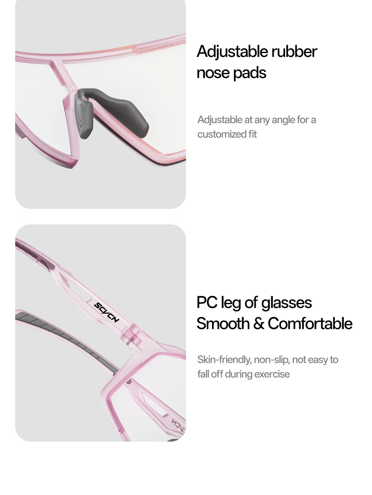 SCVCN Women Fashion Travel Photochromic Glasses Cycling Sunglasses Men UV400 Eyewear Sports MTB Outdoor Goggles Bicycle UV400