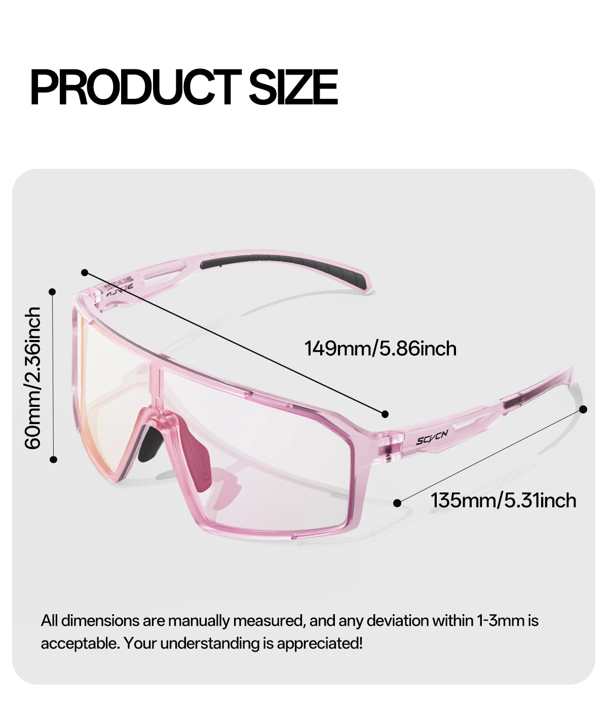 SCVCN Women Fashion Travel Photochromic Glasses Cycling Sunglasses Men UV400 Eyewear Sports MTB Outdoor Goggles Bicycle UV400