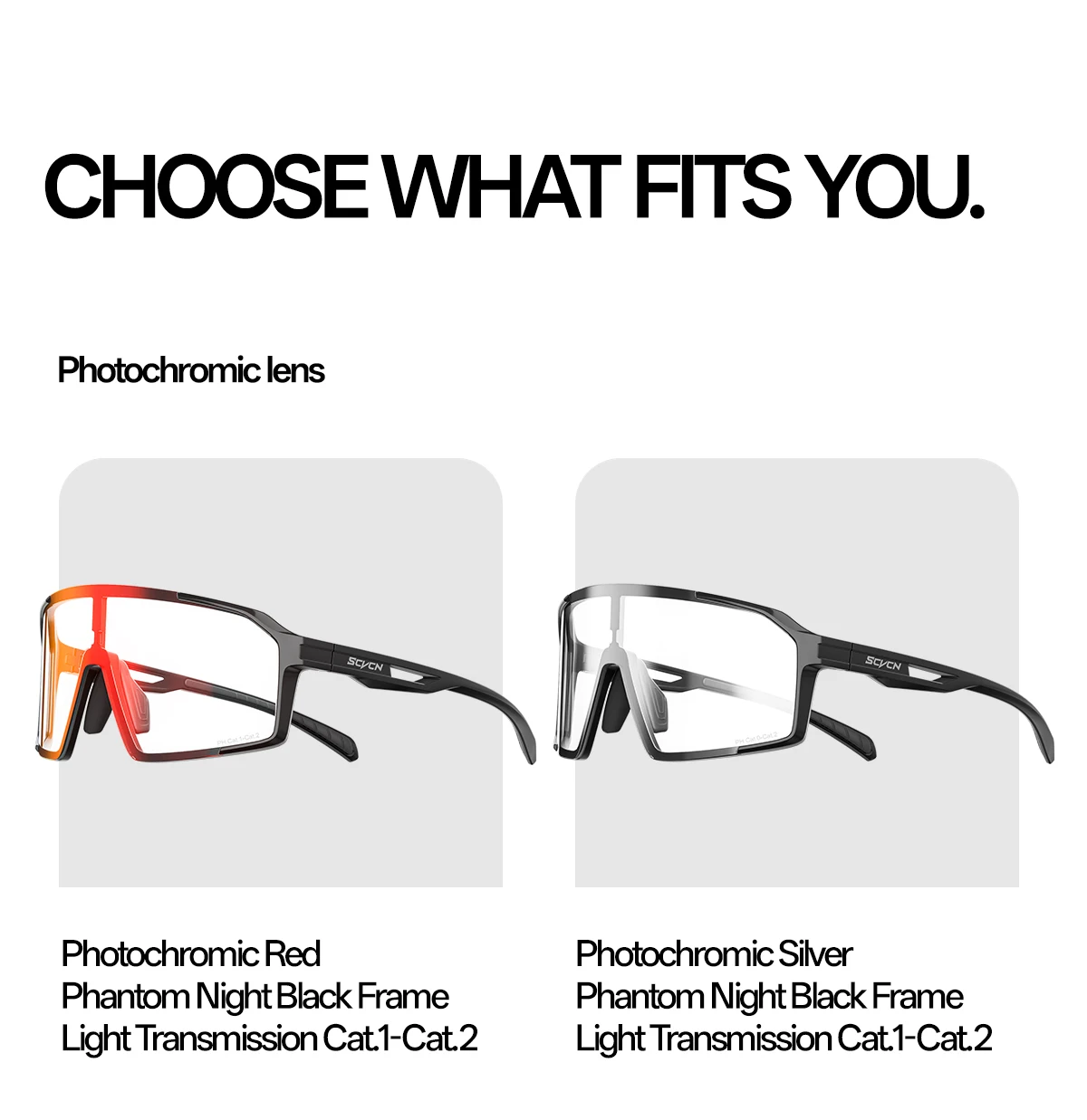 SCVCN Women Fashion Travel Photochromic Glasses Cycling Sunglasses Men UV400 Eyewear Sports MTB Outdoor Goggles Bicycle UV400
