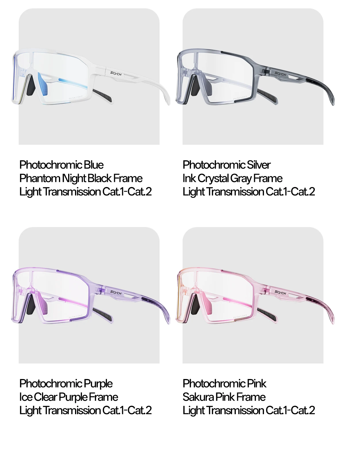 SCVCN Women Fashion Travel Photochromic Glasses Cycling Sunglasses Men UV400 Eyewear Sports MTB Outdoor Goggles Bicycle UV400
