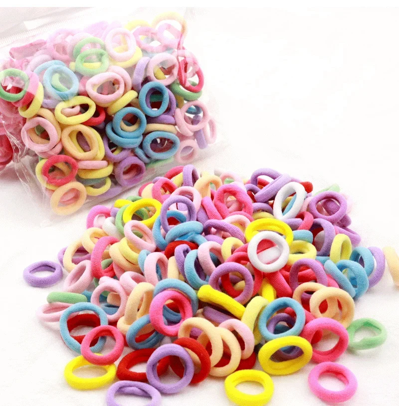 200/300PCS Women Girls Hair Ties Elastic Hair Bands Ponytail Hold Rubber Bands Scrunchie Hair Accessories for Girl Headband